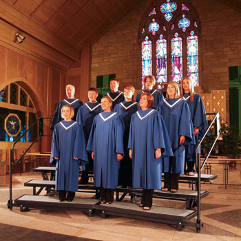 Choral risers allow a choir to stand up and be heard. Wenger choral risers are the most used in the world – and for good reason – they're sturdy, versatile and fold and transport where you need them.