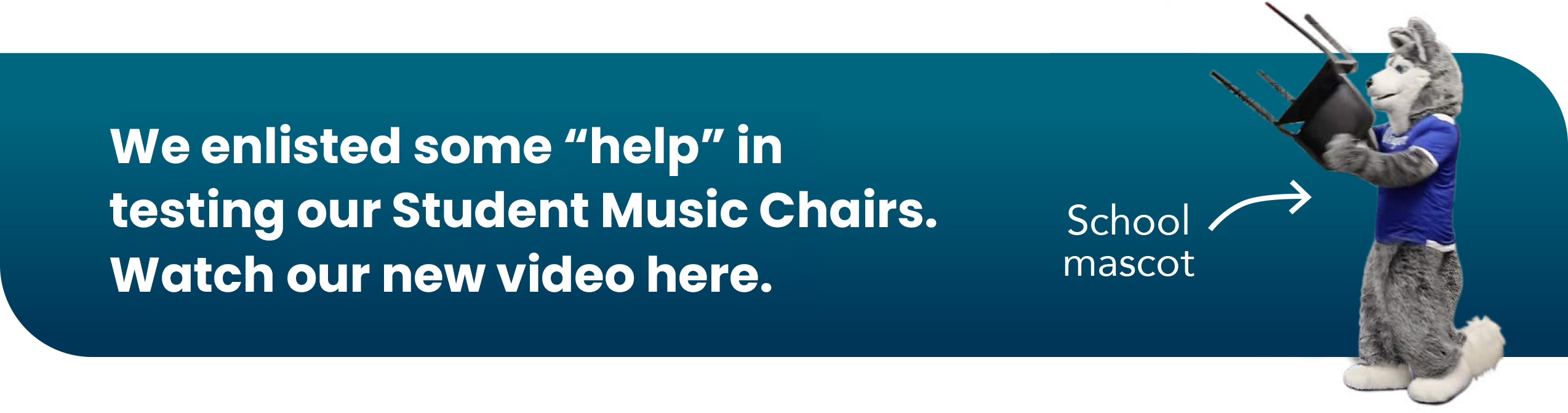 We enlisted some “help” in testing our music chairs. Watch our new video here.